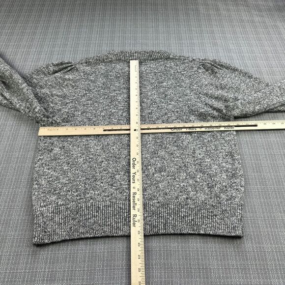 Marine Layer Sweater Womens XL Alma Puff Sleeve Charcoal Grey Pullover Comfort - Picture 8 of 11